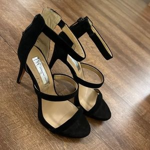 Inc black suede heels